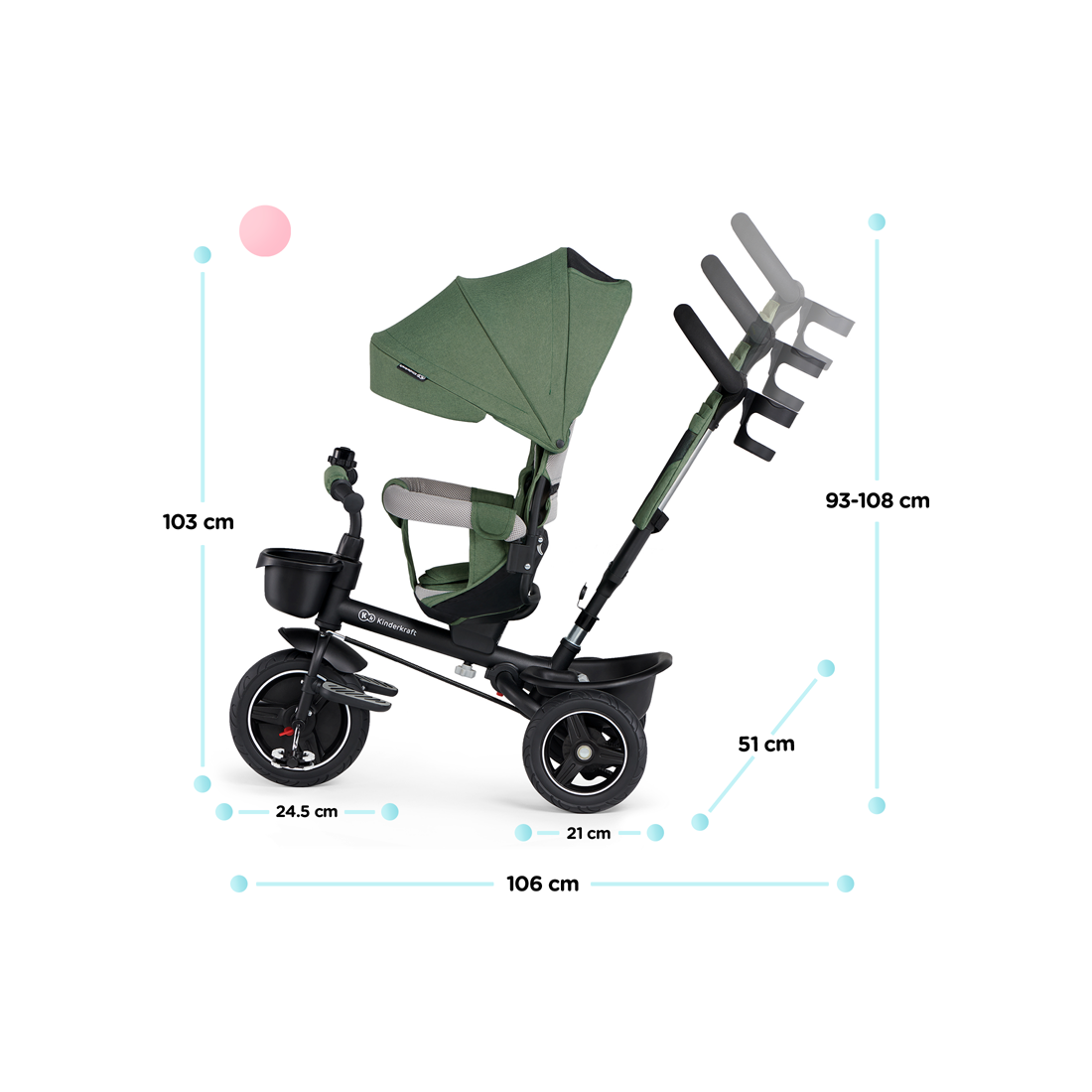 Triciclo Kinderkraft Spinstep 5 en 1 - Imagen 31